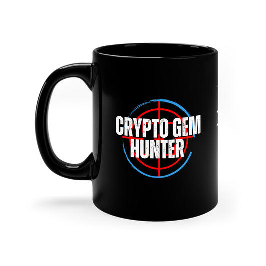 Crypto Gem Hunter 11oz Black Mug